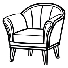A silhouette icon of a cosy chair