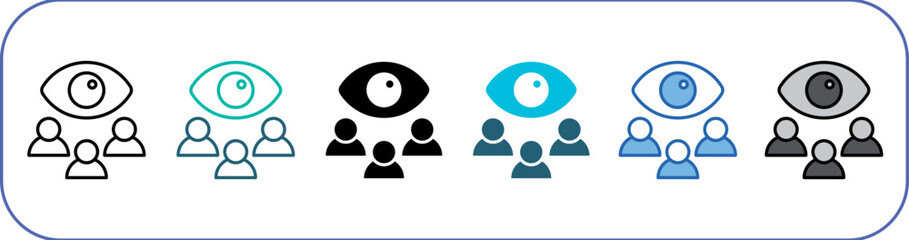 Supervision Icon Pack Multistyle Editable Stroke