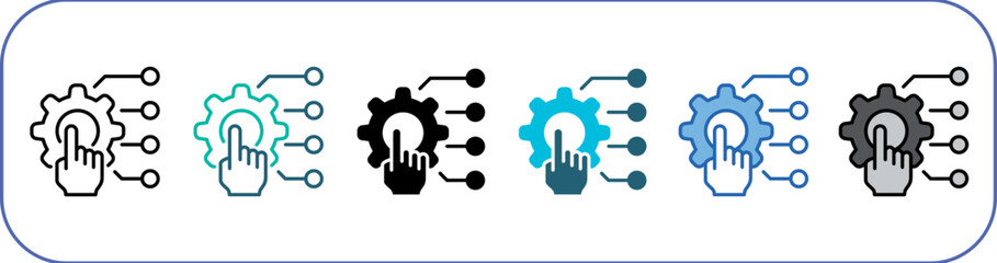 Control System Icon Pack Multistyle Editable Stroke
