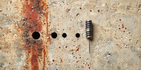 Drilling holes in a wall