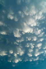 Blue sky with cirrus cloud. It's clearing day and good weather in the morning