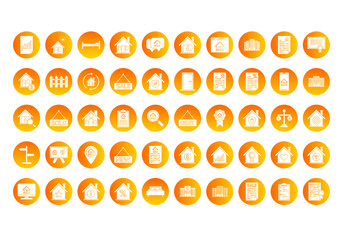 Real estate icons set house home mortgage agent loan icon real estate editable icon vect