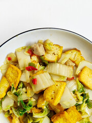 Indonesian Tofu and Napa Cabbage Stir-Fry
