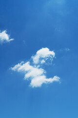 Blue sky with cirrus cloud. It's clearing day and good weather in the morning