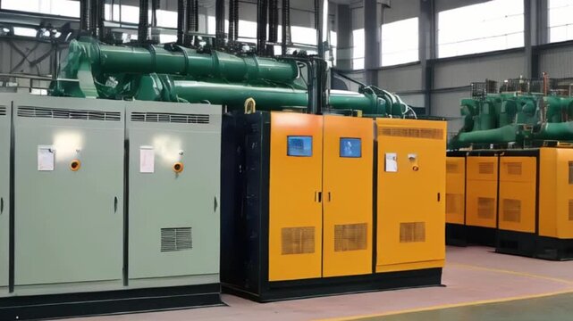 Low voltage switchgear at power plant created with generative ai