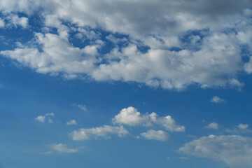 Blue sky with cirrus cloud. It's clearing day and good weather in the morning