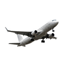 Airplane in Flight, isolated on transparent background
