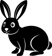 Obraz premium vector silhouette illustration of a bunny