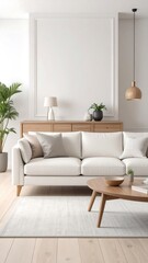 Modern Minimalist Living Room Interior Design.