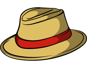 Cartoon Safari Hat Illustration