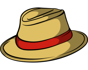Cartoon Safari Hat Illustration