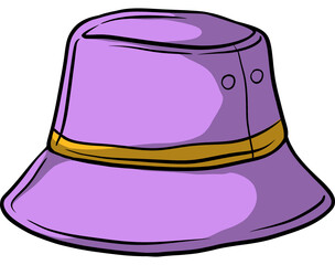 Illustration of a Purple Bucket Hat