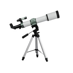 Modern Telescope with Tripod Isolated on Transparent Background PNG 