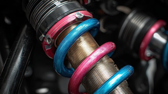 High-Performance Suspension Coilover Assembly with Adjustable Damping and Spring Rate Control