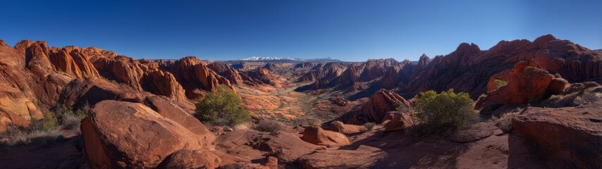 Naklejka premium 360° hdr panorama of utah's desert adventure