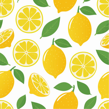 Lemon fruit icon seamless pattern background in flat style organic fruits vector illustration on isolated background vitamin c food sign business concept
3