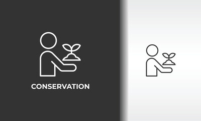 Fototapeta premium Conservation Vector, Icon Or Logo Sign Isolated Symbol Illustration