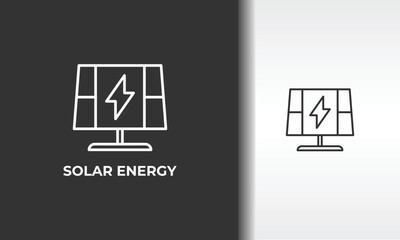 Solar Energy Vector, Icon Or Logo Sign Isolated Symbol Illustration