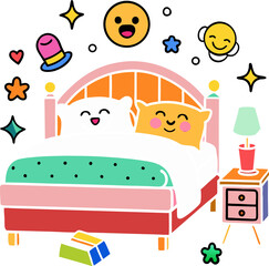 Naklejka premium children in the bedroom