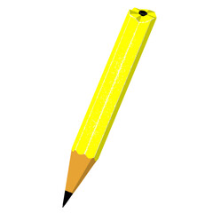 Pencil School, Office and Art Supplies Vector Illustration on White Background.