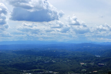 三重県伊賀市　三国越展望台からの眺め