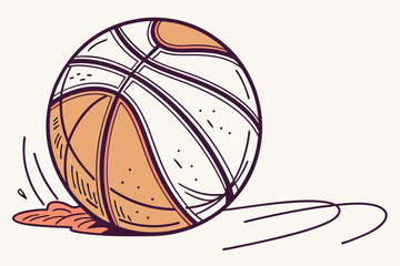 Realistic Basketball Isolated Clipart