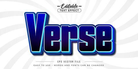 Editable text effect, glowing verse text.