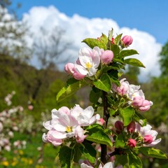 Obraz premium Blossoming apple tree in spring