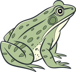 Fototapeta premium green frog on a leaf