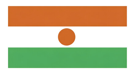 Niger's vibrant national flag waving, a symbol of independence and cultural heritage
