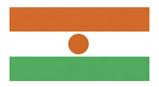 Niger's vibrant national flag waving, a symbol of independence and cultural heritage