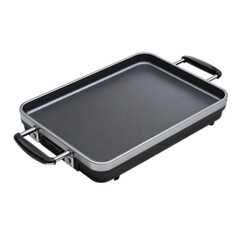 Photo of electric griddle with handles on a transparent background