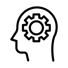 Creative Thinking Line Icon of Mind Mapping & Brainstorming Tool Icon Set