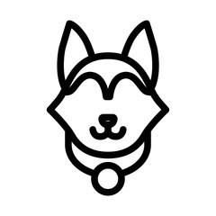 Pet Profile Line Icon of Pet Tech Icon Set