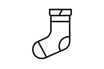 line art Winter Socks silhouette vector illustration