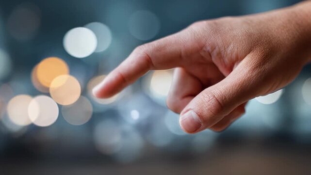 Medium shot of a hand pressing a send button on a communication app to notify clients of SLA breaches background softly blurred.