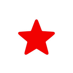 Vector art of a bright red fivepointed star isolated on a clean, symbolizing success, achievement, and recognition