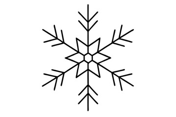 Snowflake silhouette vector illustration