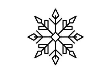 Snowflake silhouette vector illustration