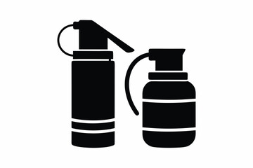 Tear Gas silhouette vector illustration
