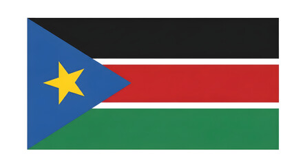 South Sudan flag illustration for national pride and global representation, celebrate culture