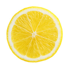 Vibrant Lemon Slice Isolated on Black Background for Refreshing Visuals