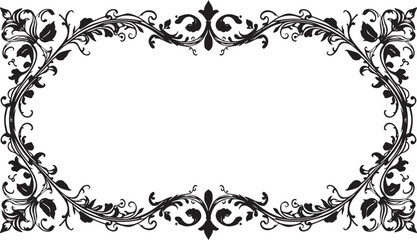 Elegant Floral Frame Design Ornate Vector Illustration for Invitations and Creative Projects with Space for Text