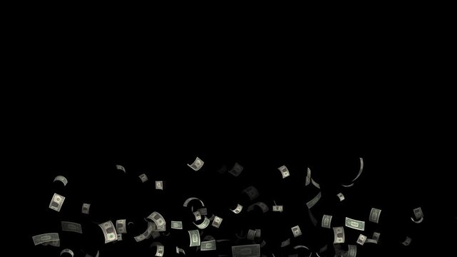 Falling money dollar bills Falling animation currency floating backdrop financial success wealth for business promos, investment banking visuals, jackpot luxury branding, economic concepts, money rain