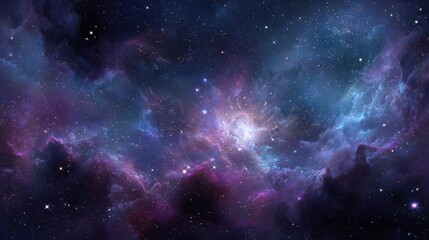 Obraz premium Stunning Cosmic Nebula with Vivid Colors and Sparkling Stars Set Against a Dark Universe Background Ideal for Astronomy and Science Themes