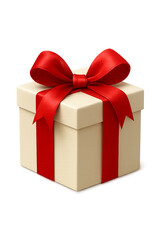 red gift box with ribbon
