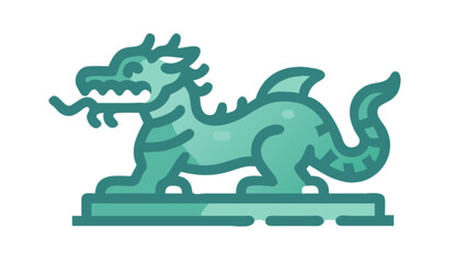 Sea dragon illustration mythical creature chinese dragon marine dragon fantasy art vector design graphic art