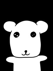 bear cartoon icon, illustration