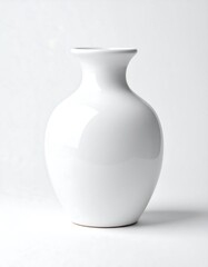 White Vase on a White Background.