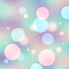 Ethereal pastel orb backdrop featuring bokeh effects and a dreamlike light gradient color palette for a gentle and